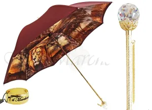 Exclusive Savana Lion Luxury Umbrella by Italian Designers il Marchesato