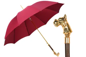 Premium Men's Exclusive Luxury Umbrella with 24K dog handle