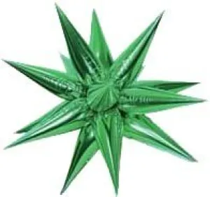 40" Star-Burst Mylar Balloon - Green