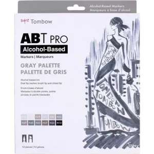 ABT PRO Brush Marker Set of 12 Color Gray