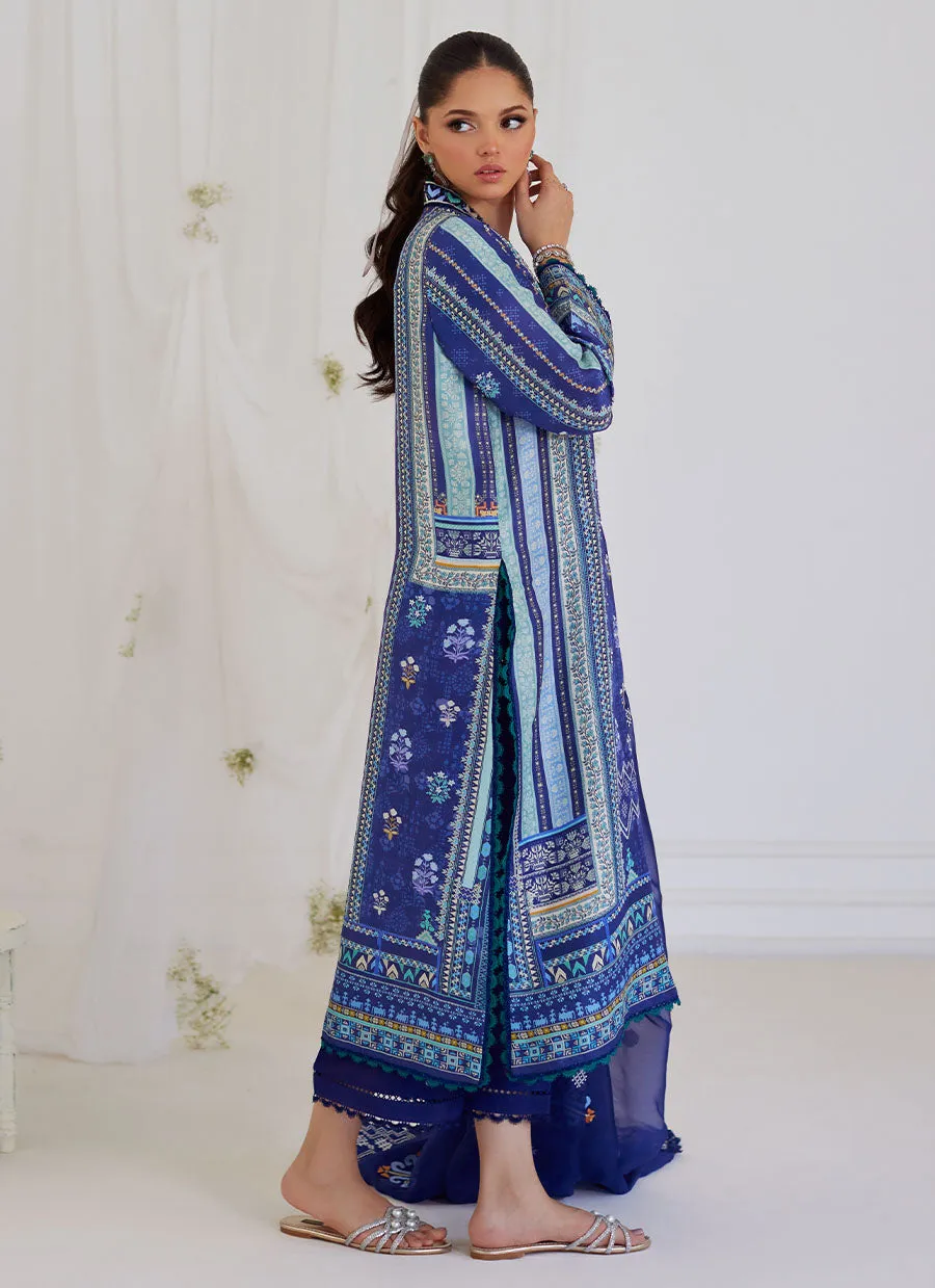 Adina Blue Shirt And Dupatta