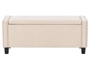 Beige Storage Ottoman