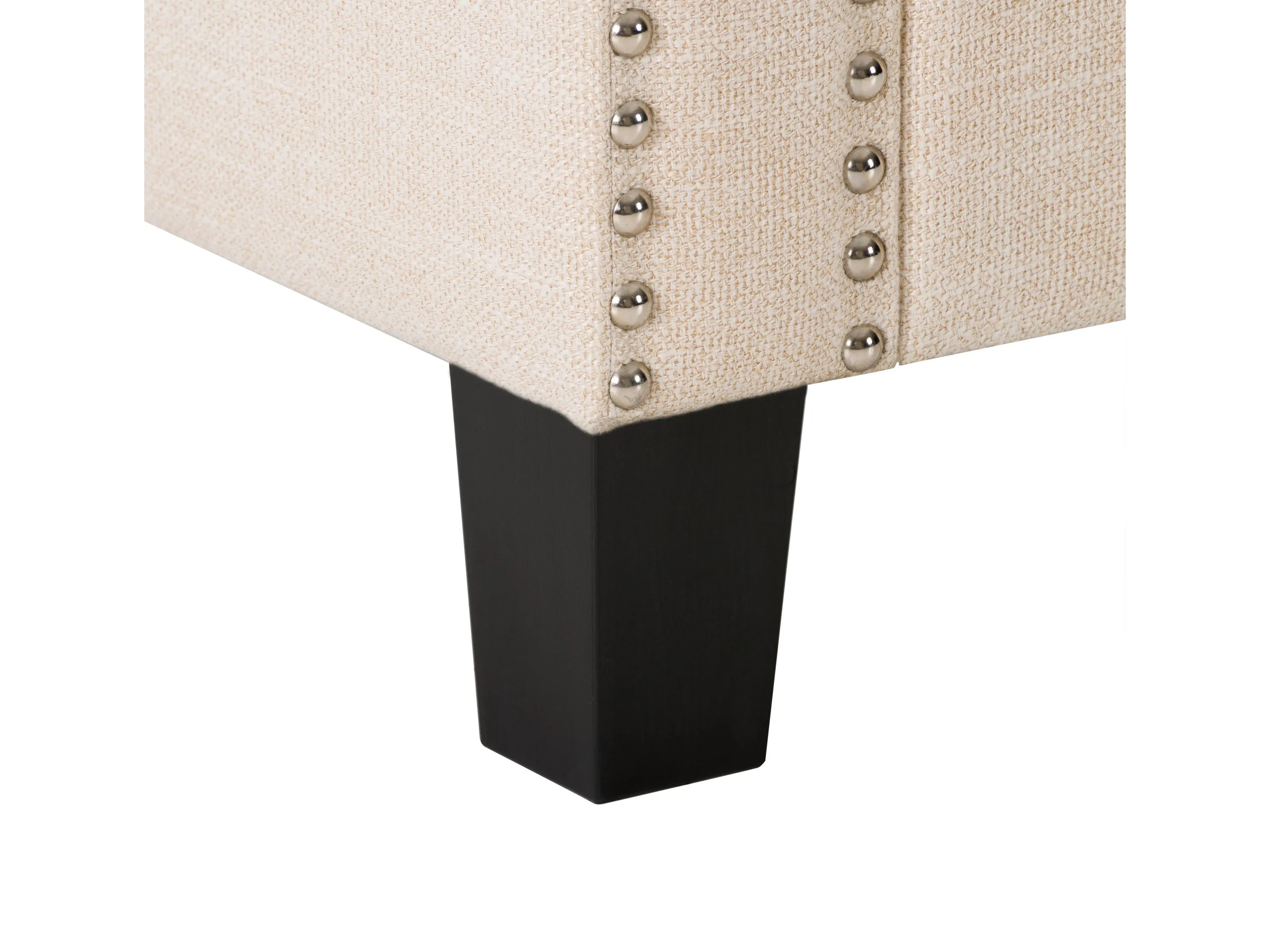 Beige Storage Ottoman