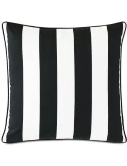 Black Tie Stripe Outdoor Pillows