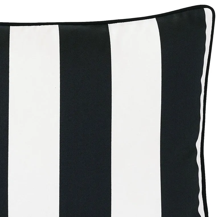 Black Tie Stripe Outdoor Pillows