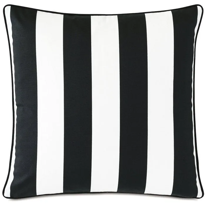 Black Tie Stripe Outdoor Pillows