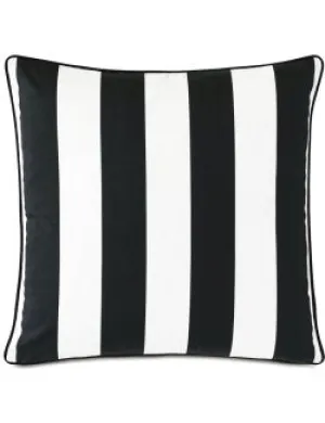 Black Tie Stripe Outdoor Pillows