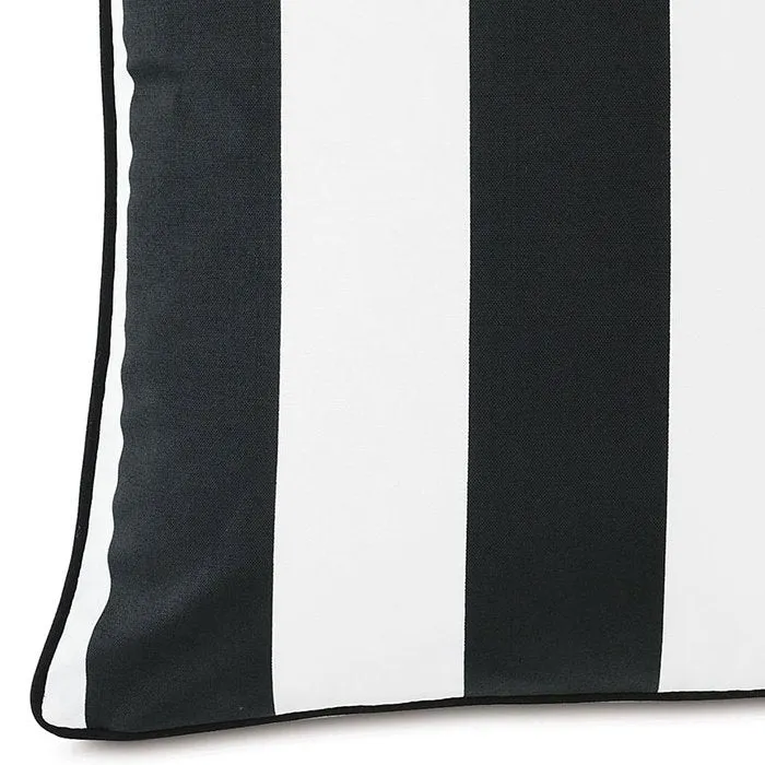 Black Tie Stripe Outdoor Pillows