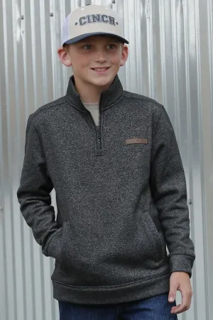 Boy's Cinch 1/2 Zip Black Pullover