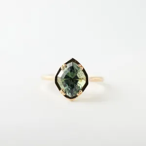 Carolyn Ring - 2.81 Carat Teal-Green Geo Kite Sapphire