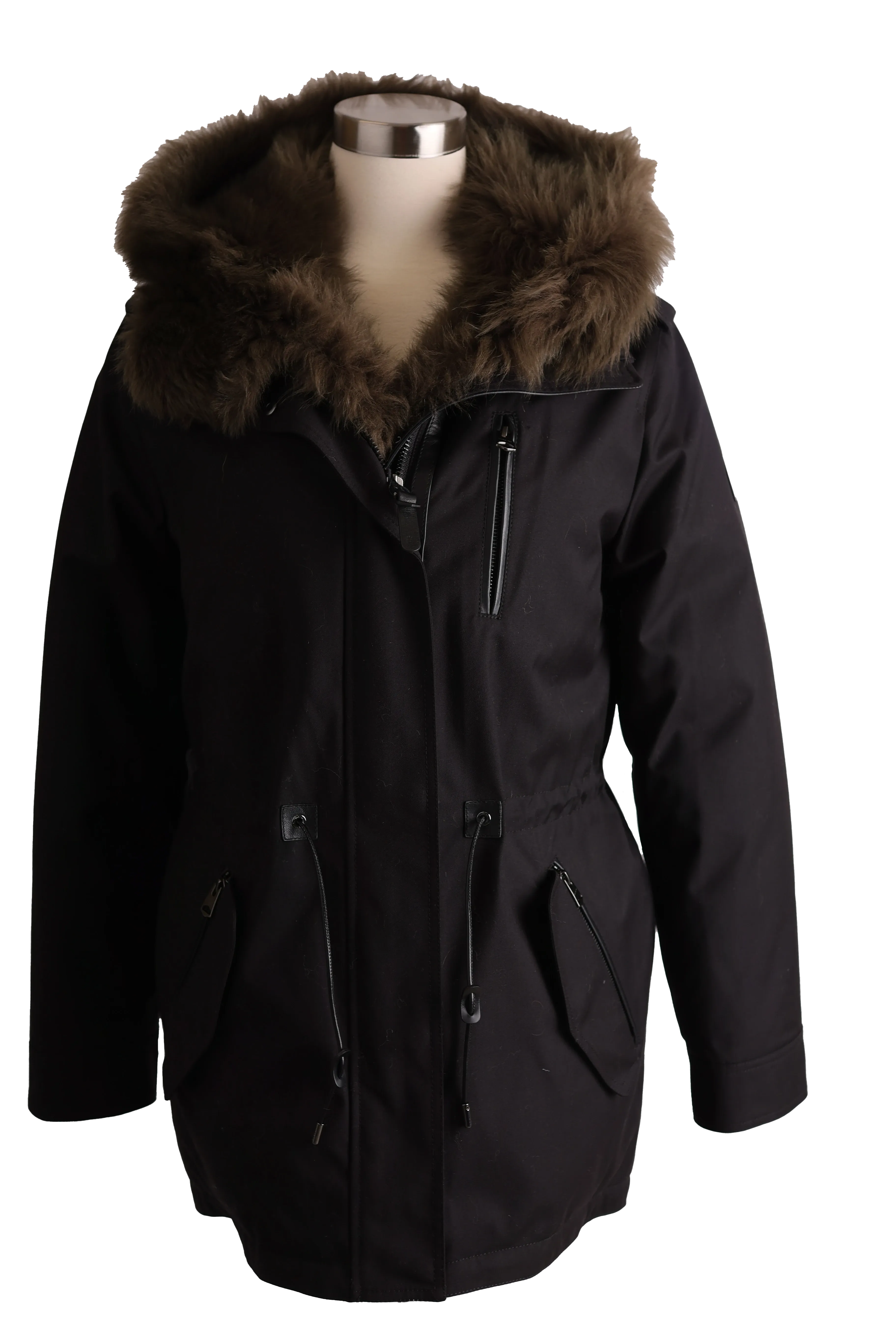 Charlene Down Parka - Removable Fur Hood & Bib