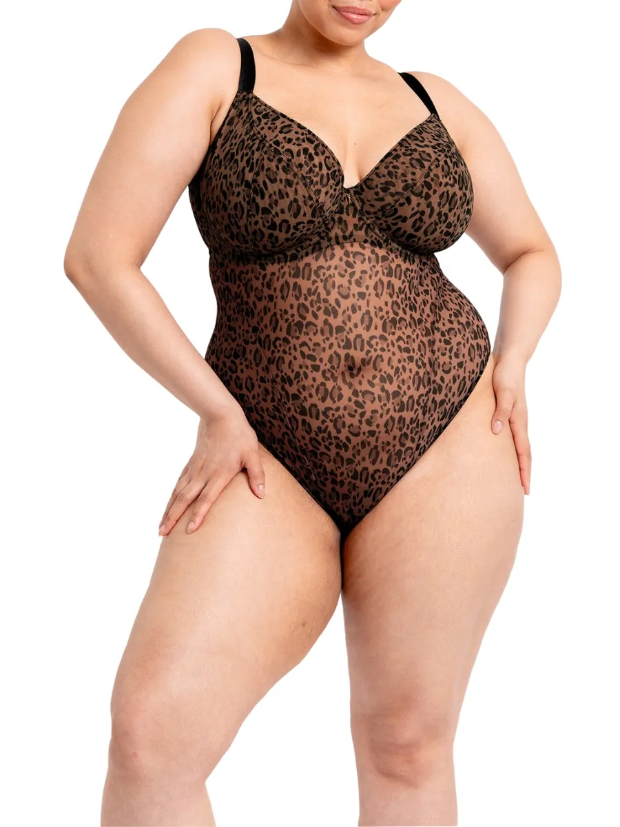 Cool Cat Bodysuit - Leopard Brown