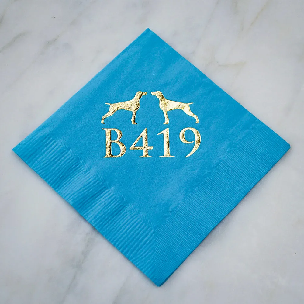 Customized Animal Lover Napkins with Printed Design