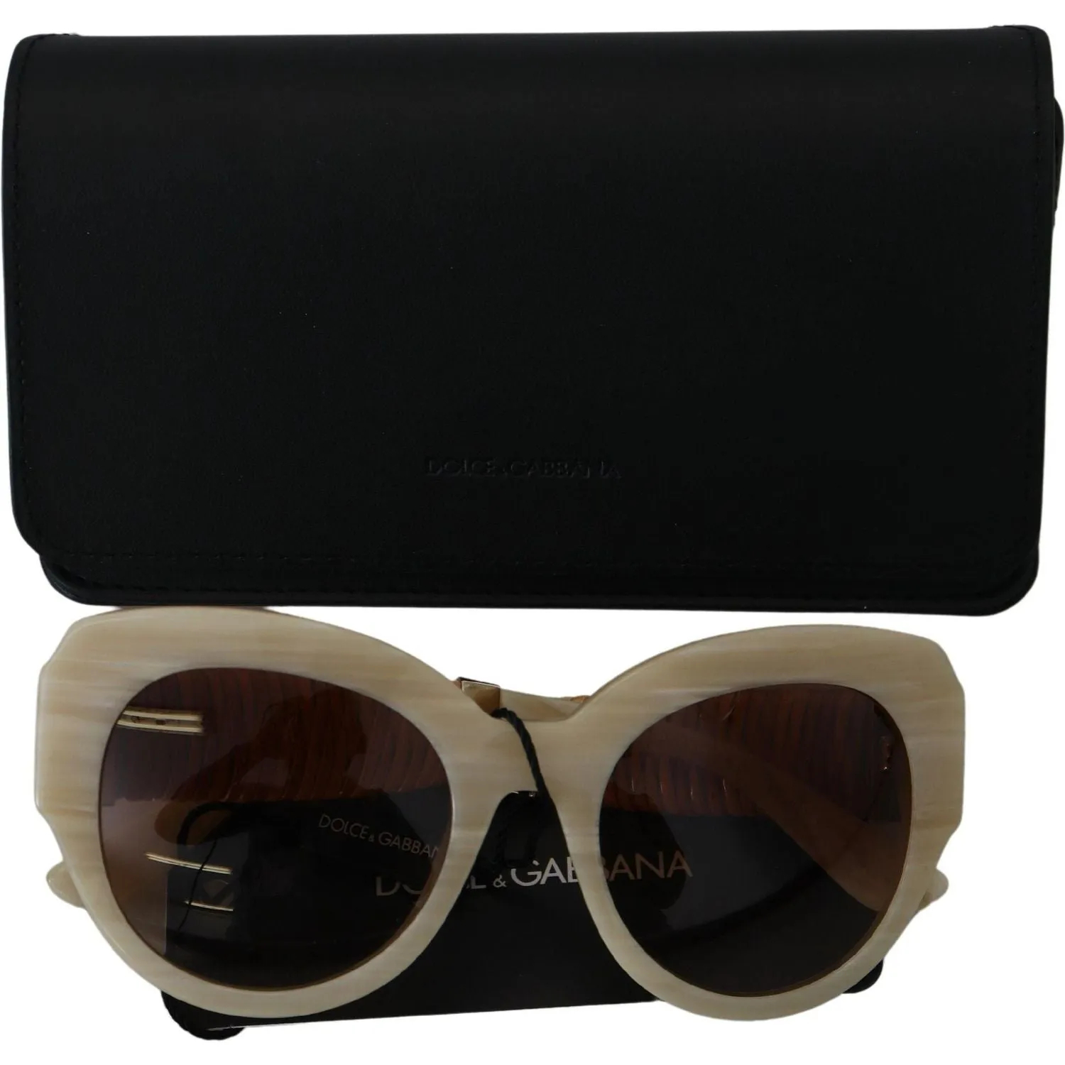 Dolce & Gabbana Beige Chic Acetate Women's Sunglasses