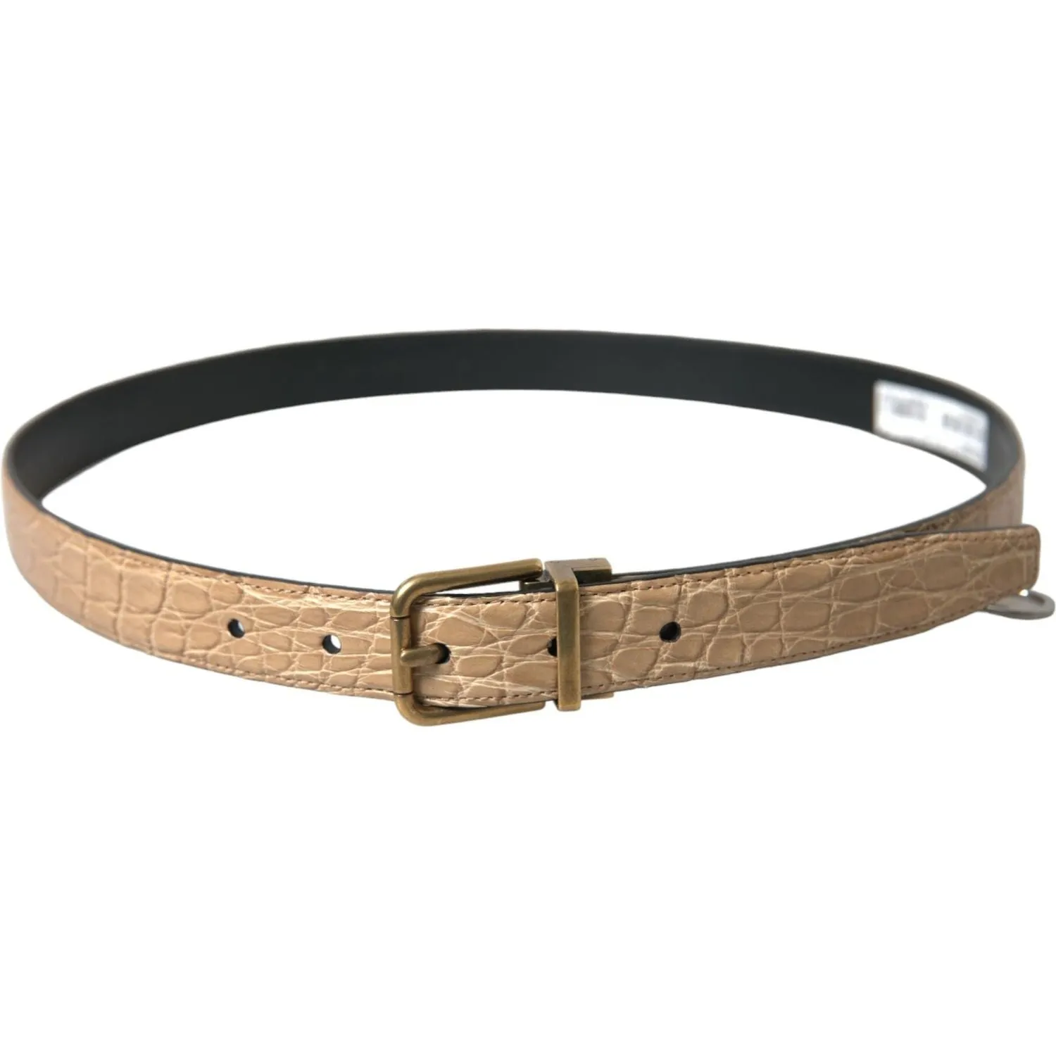 Dolce & Gabbana Elegant Beige Leather Belt