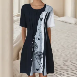 Elegant Printing Loose New Temperament Casual Fashionable Dress