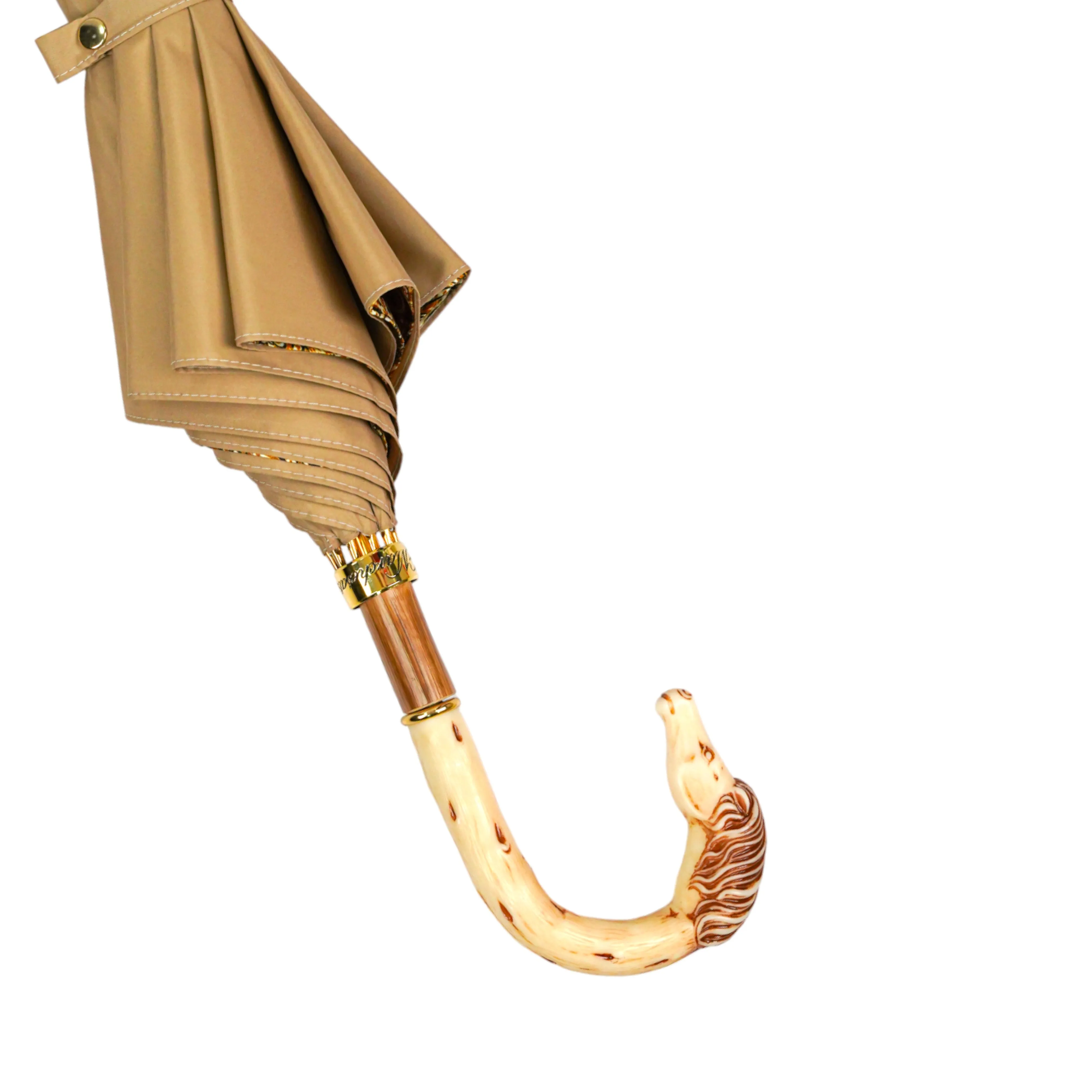 Equestrian Elegance: Luxury Handcrafted Men's Umbrella with Horse Handle