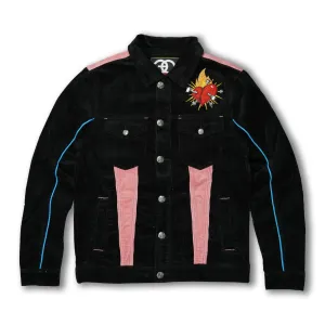 F1045 Frost Dear Sins Cord Jacket - Black