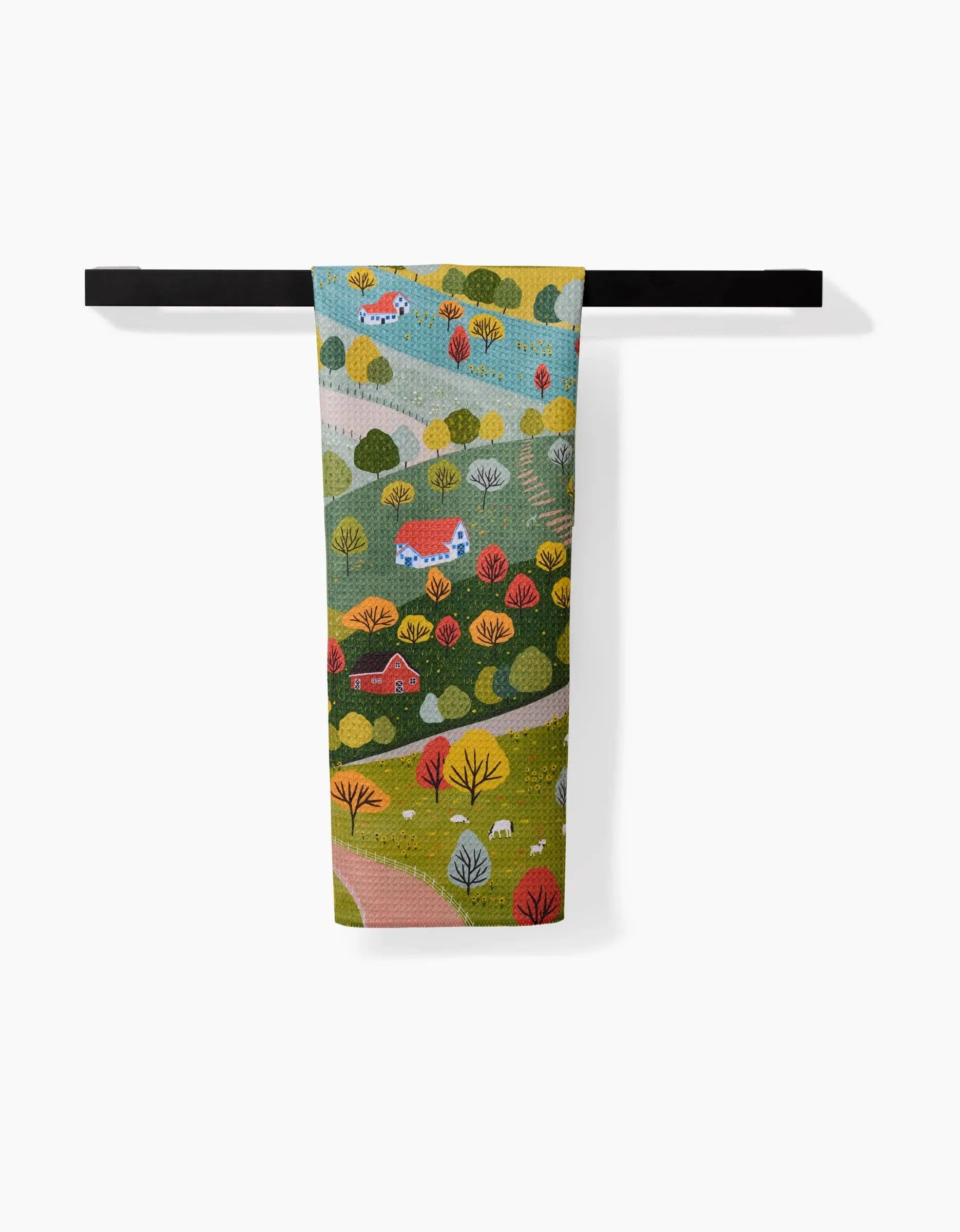 Fall Sunflower Cottage Tea Towel