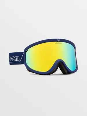 Footprints Goggle with Bonus Lens - Dark Blue / Gold Chrome