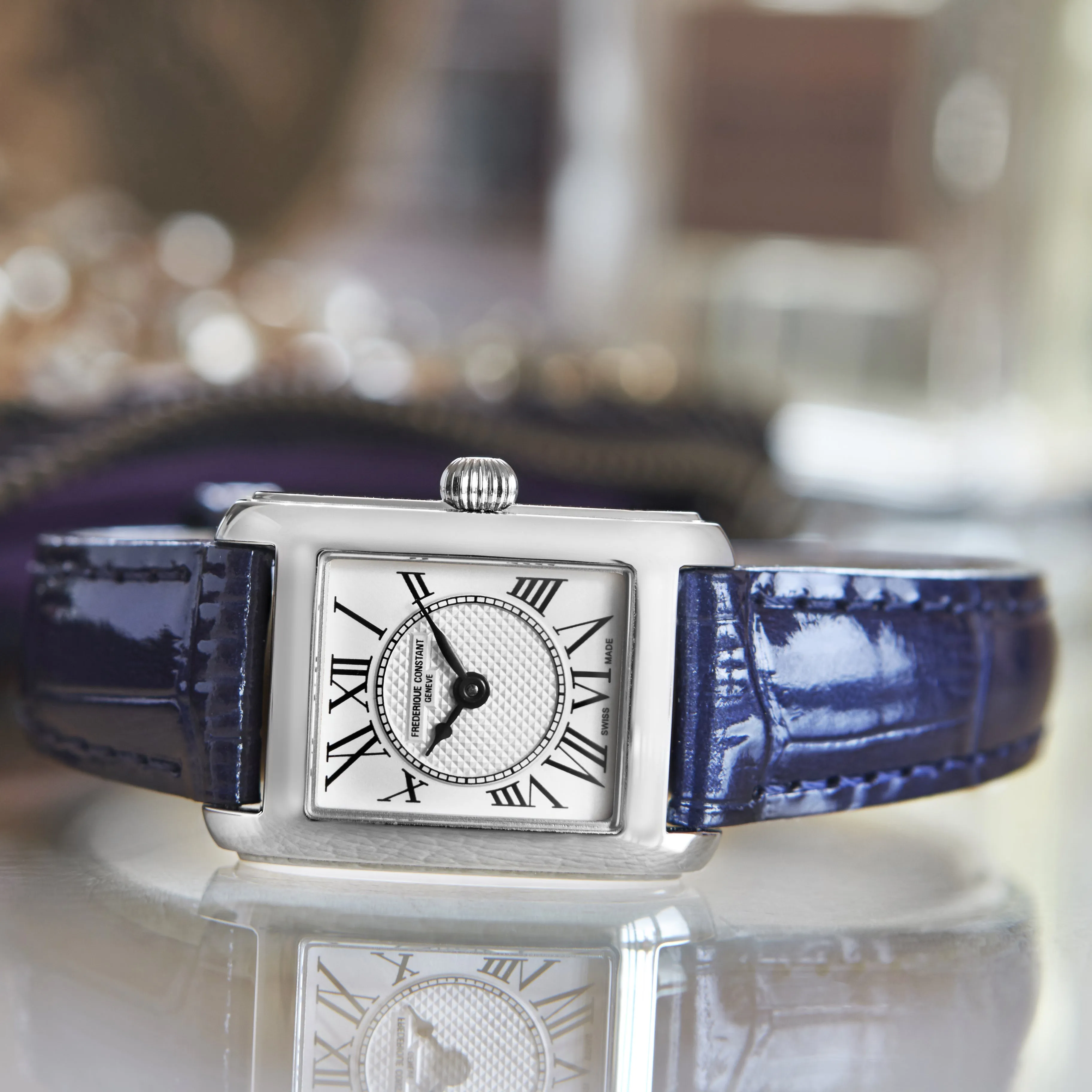 Frederique Constant Ladies Fc Classic Carree Blue Watch FC-200MC16