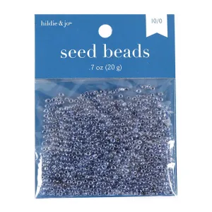 Glass Seed Beads Dark Blue, 0.7oz