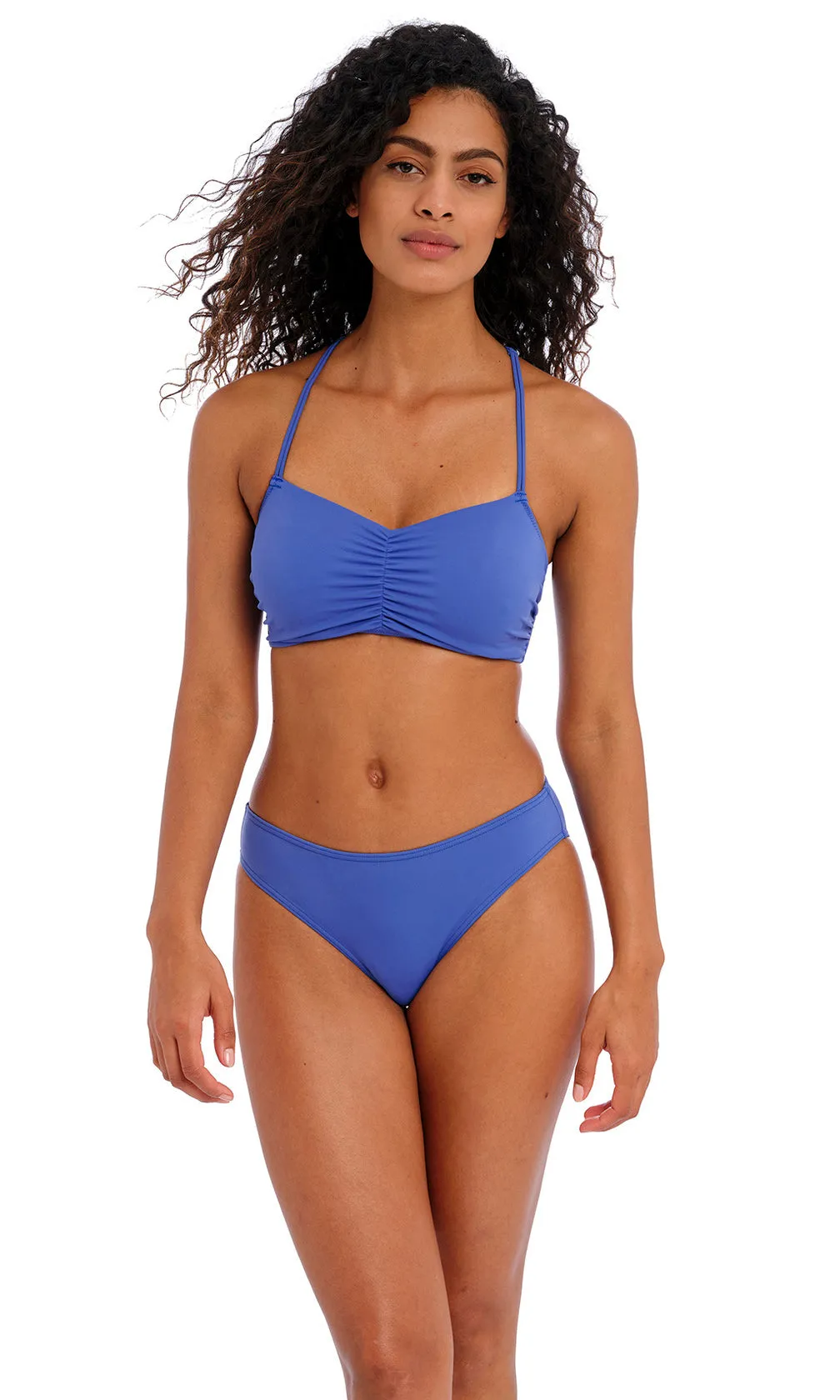 Jewel Cove Plain Azure UW Bralette Bikini Top, Special Order D Cup to G Cup