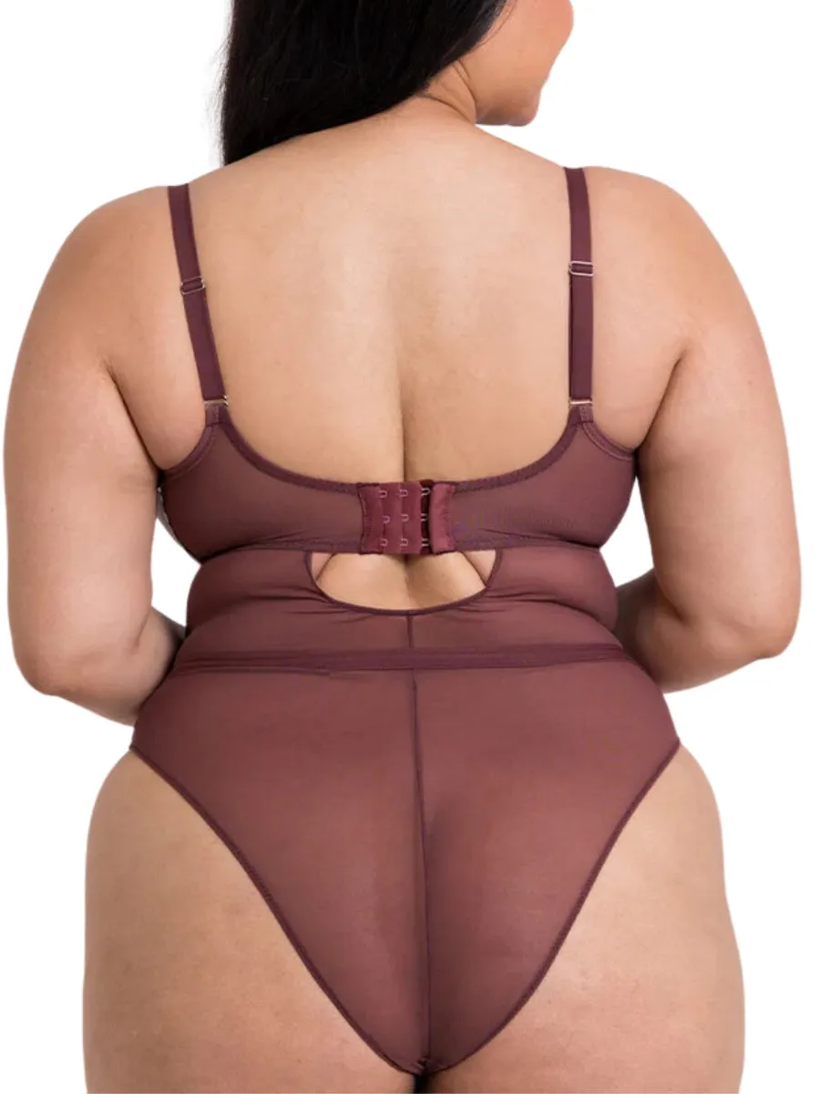 Lucky Star Bodysuit - Oxblood