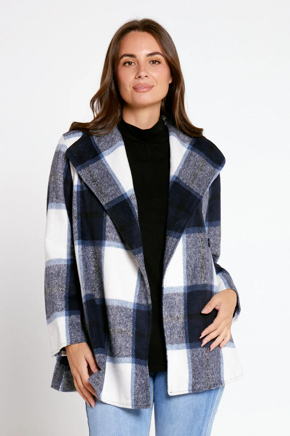 Madison Plaid Coat - Ink Check