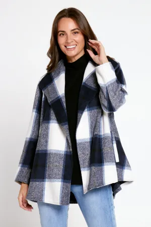 Madison Plaid Coat - Ink Check