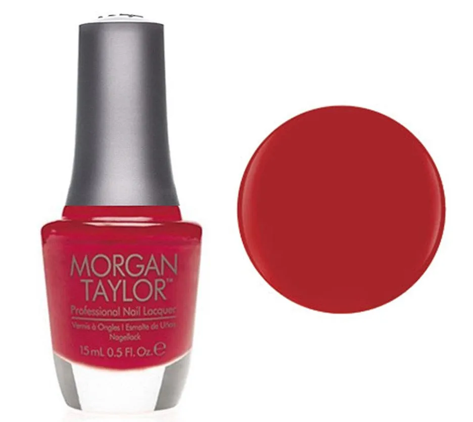 Morgan Taylor Lacquer Nail Polish - Hot Rod Red Bright Red Cre me - 15ML