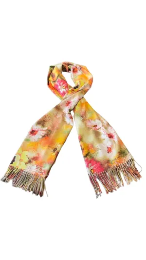 MULTI YELLOW FLORAL SCARF