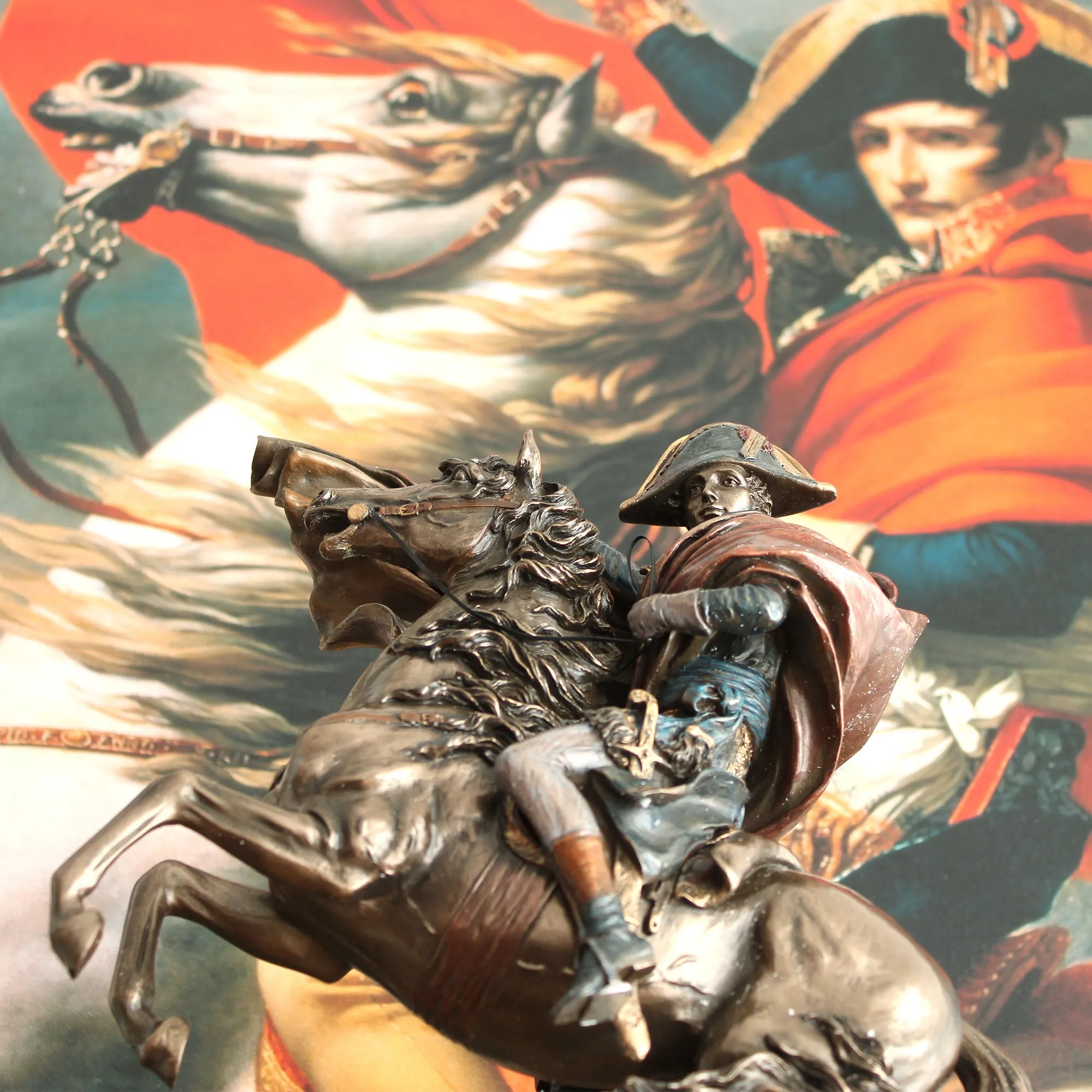 Napoleon Bonaparte Statue - Crossing the Alps (Cold Cast Bronze Sculpture)