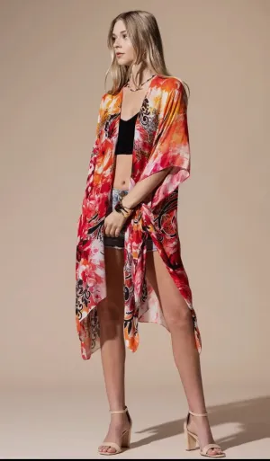 Outerwear - Chocolate Cosmos Kimono