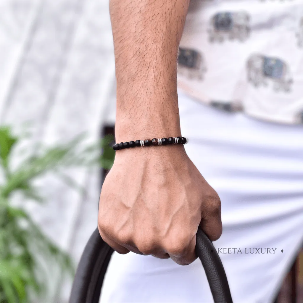 Passion - Red Tiger Eye and Black Onyx Bracelet