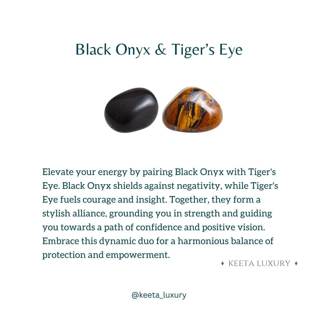 Passion - Red Tiger Eye and Black Onyx Bracelet