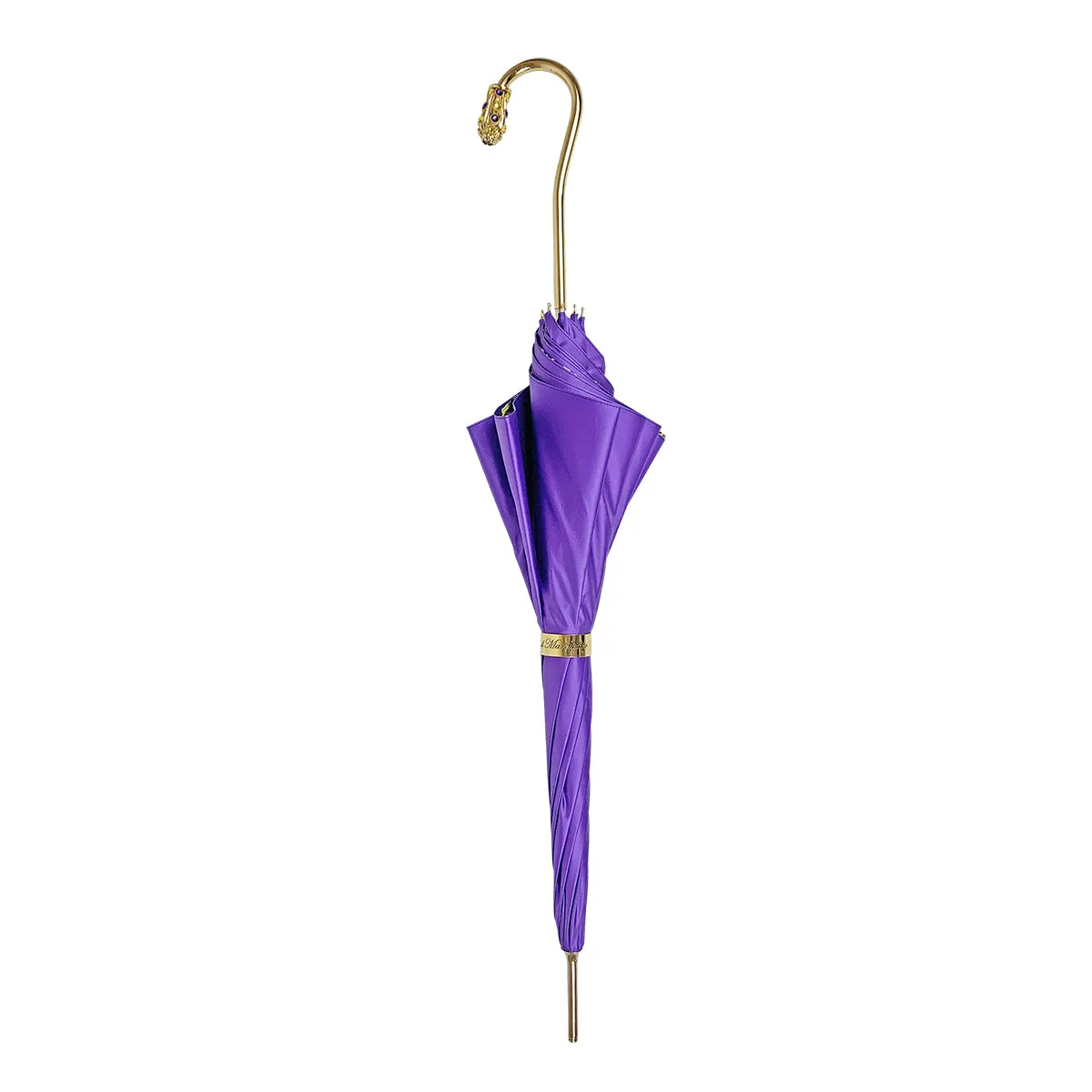 Precious purple umbrella with yellow crystals