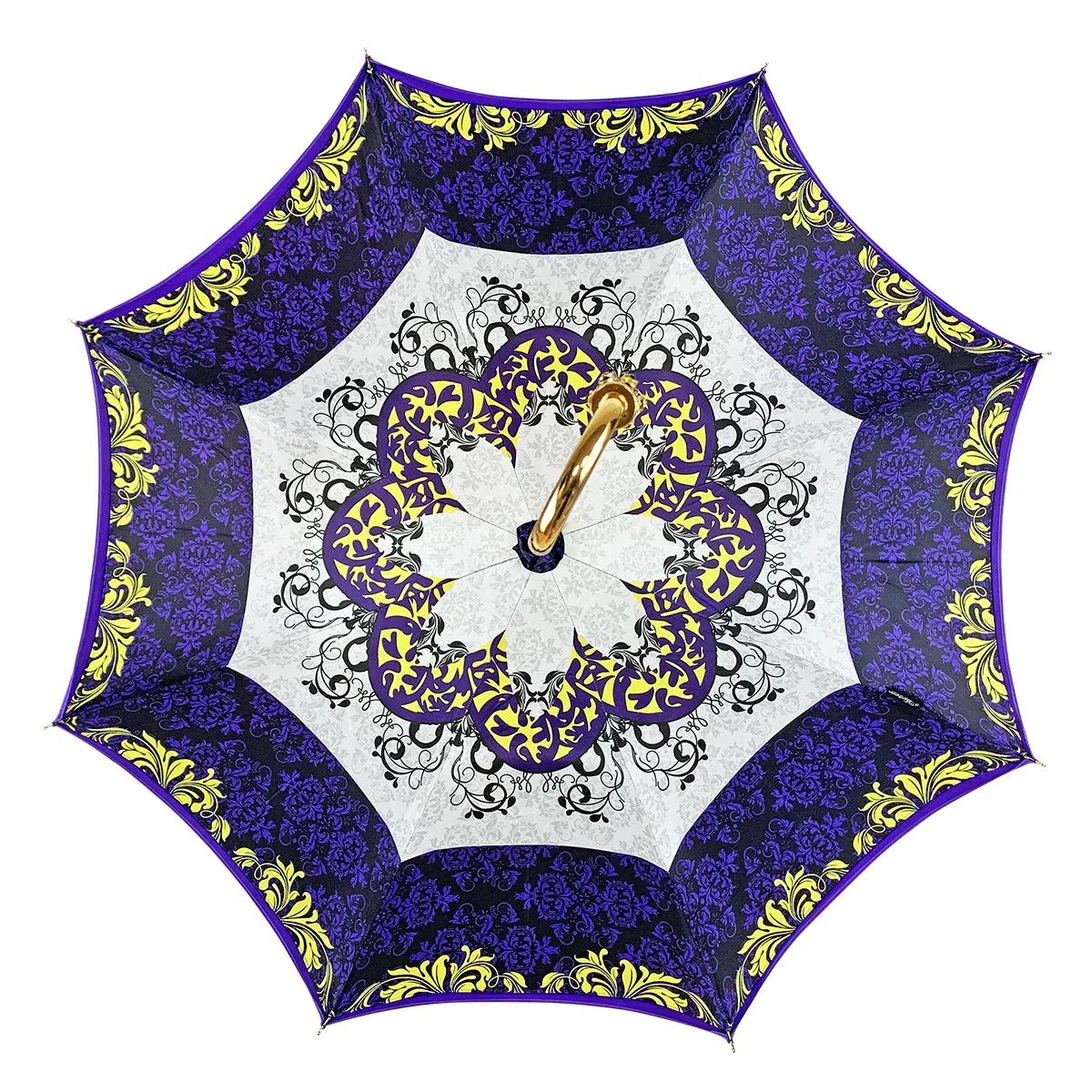 Precious purple umbrella with yellow crystals