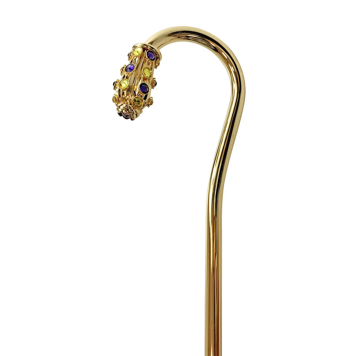 Precious purple umbrella with yellow crystals