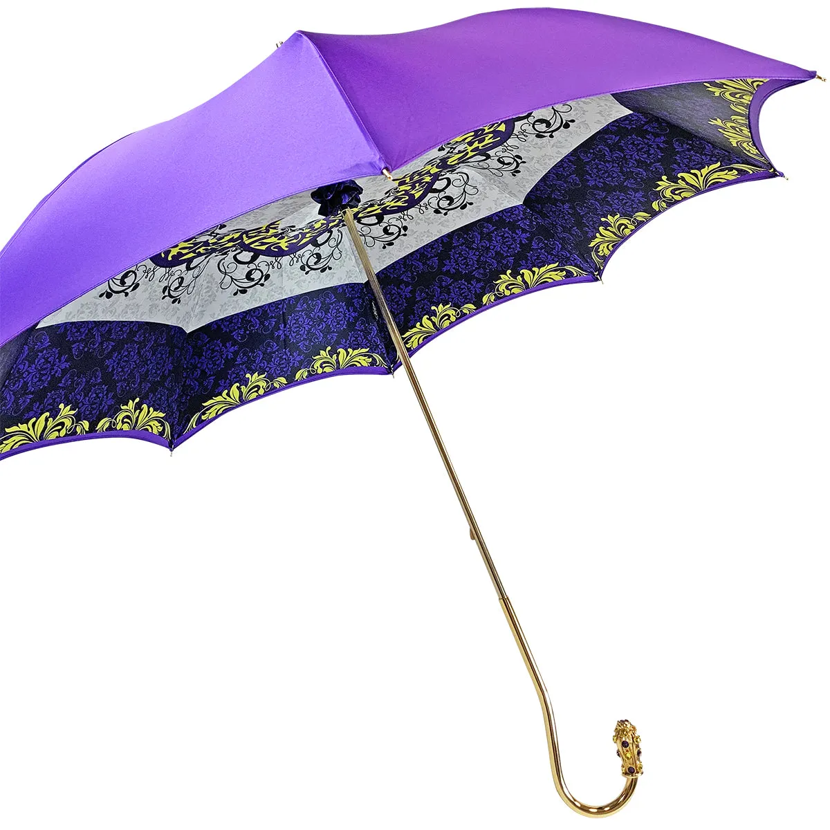 Precious purple umbrella with yellow crystals