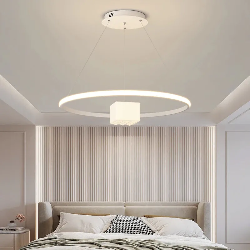 QIYI Korkie White Black Modern LED Chandelier