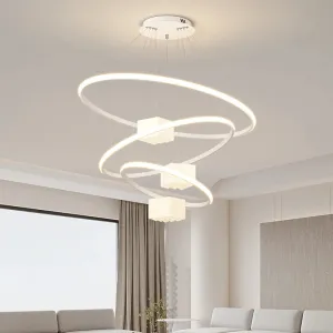 QIYI Korkie White Black Modern LED Chandelier