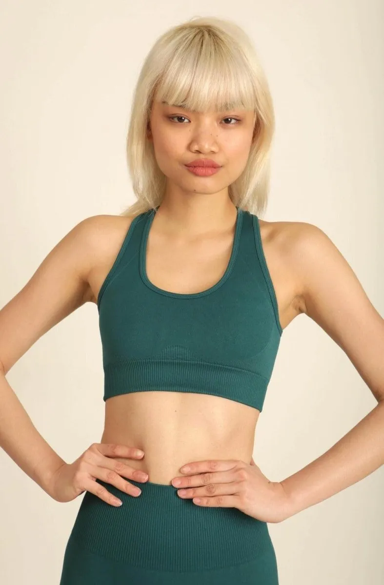 Seamless Sports Bra - Dark Green