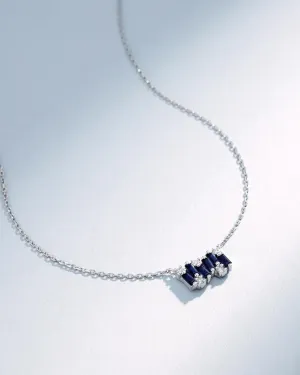 Shimmer Dark Blue Sapphire Mini Bar Pendant