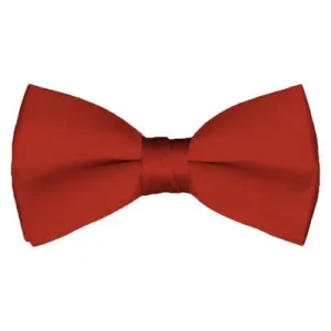 Solid Pre-Tied Rust Red Bow Tie