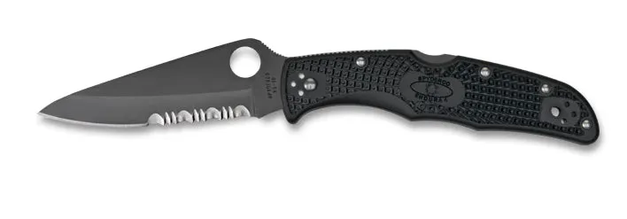 Spyderco Endura 4 Black Blade C10PSBBK Folding Knife - Combo