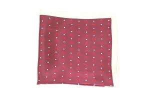 The Dixon, Crimson and White Patterned Pocket Square